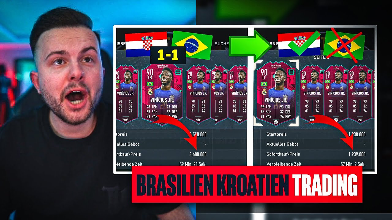 2 MIO COINS VERLUST in 10 MIN 😂 LIVE REAKTION auf BRASILIEN - KROATIEN ELFMETERSCHIEßEN 😬