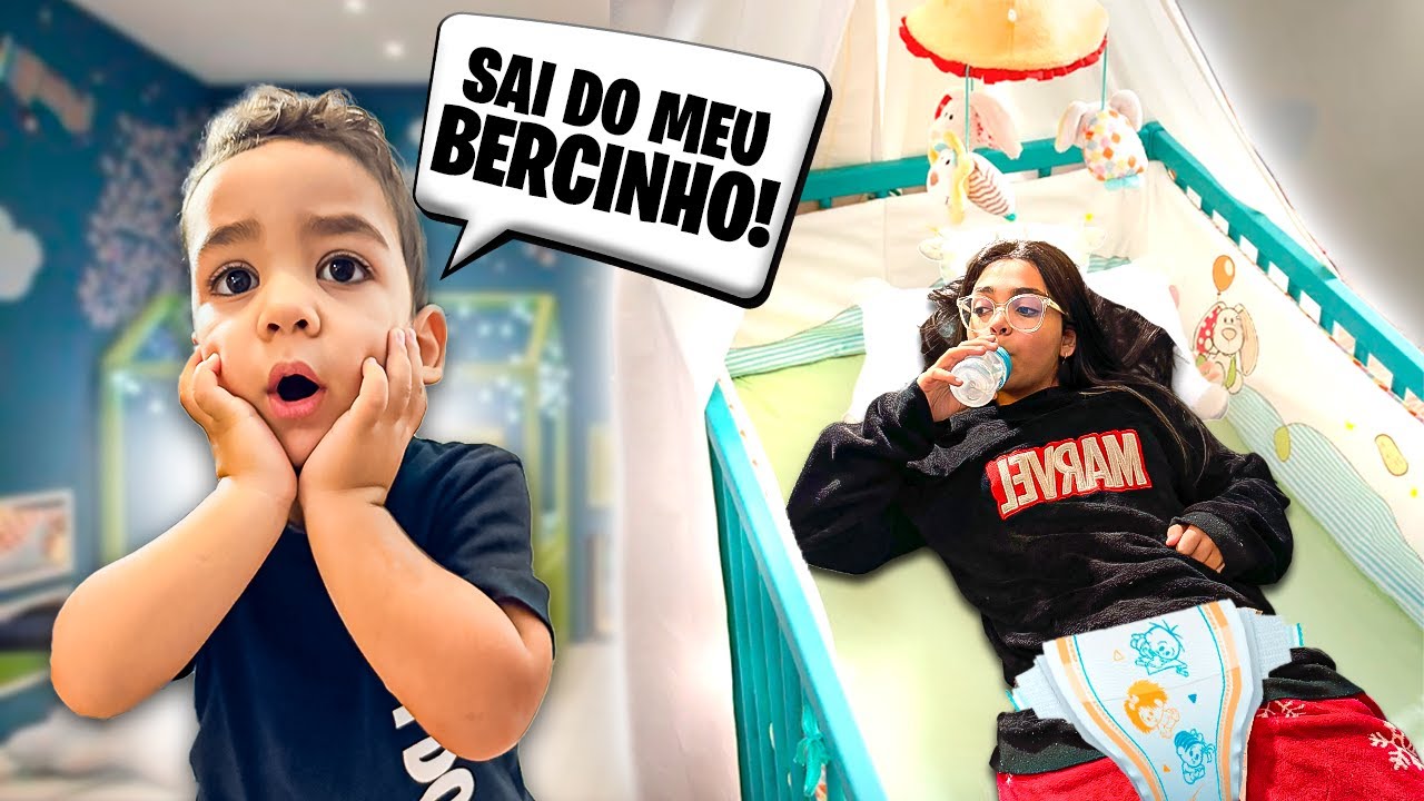ME TRANSFORMEI NO MEU IRMÃZINHO DE 2 ANOS POR 24 HORAS!