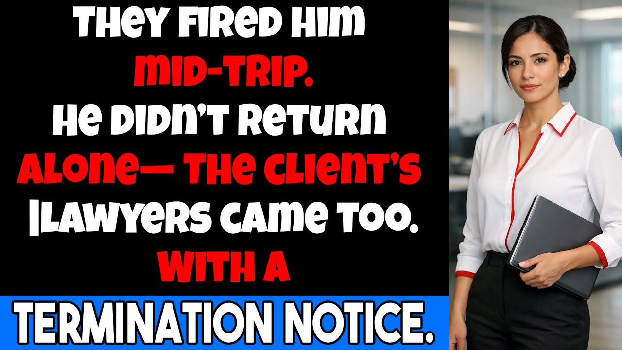 They fired him mid-trip. He returned with the client’s lawyers—and a termination notice.