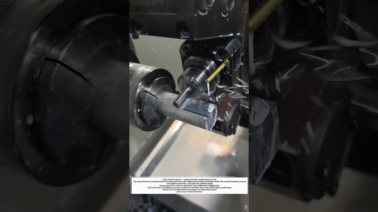 High-Precision CNC Milling & Turning &ndash; Perfect Square Finish from Solid Steel