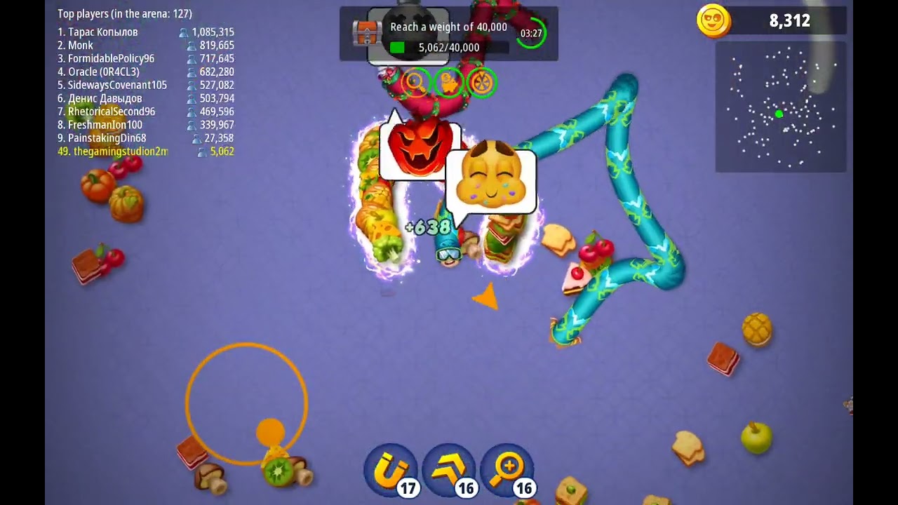 Worms zone gameplay #16