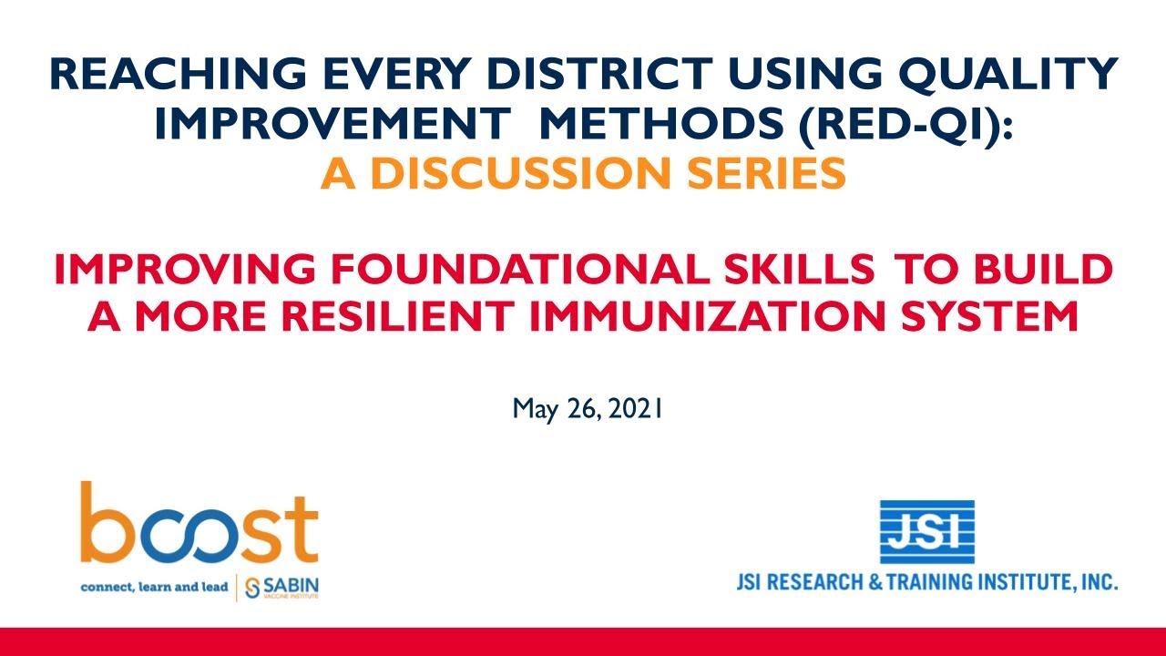 RED-QI Discussion Series: Session 3