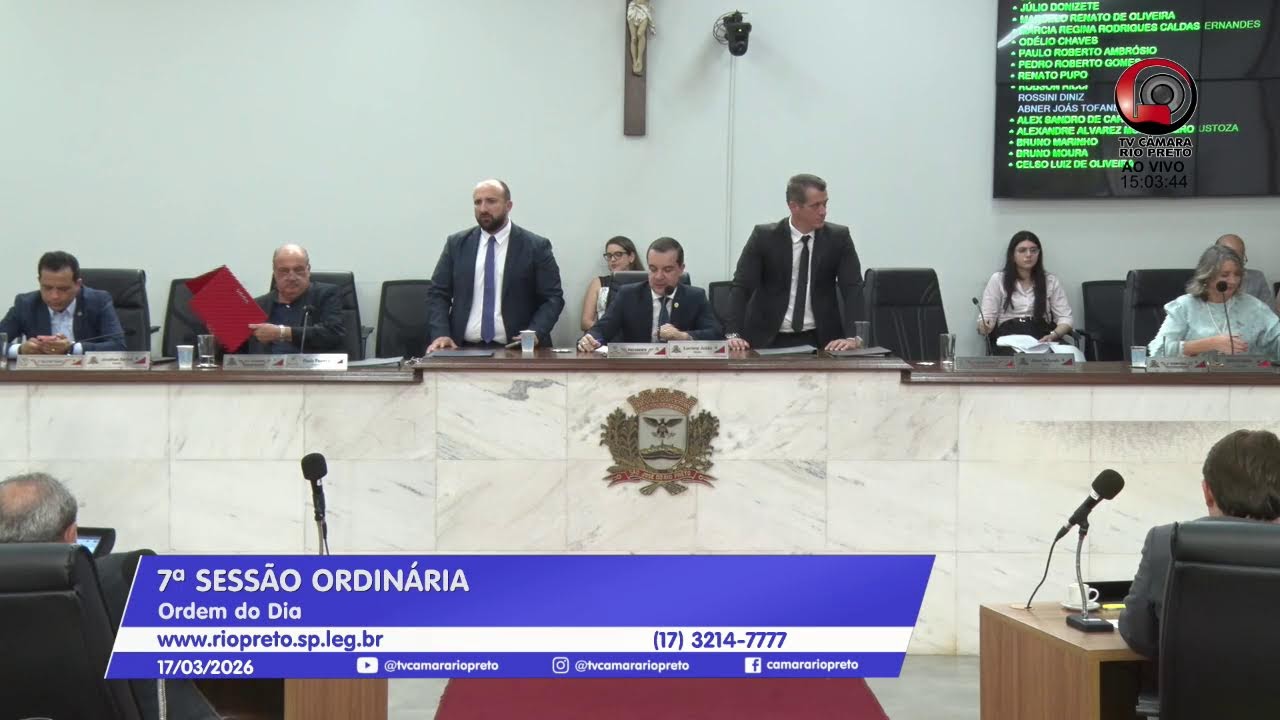 AO VIVO - 7ª SESSÃO ORDINÁRIA - 17/03/2026