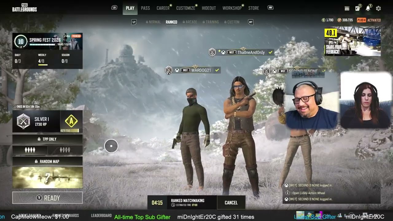 Working My Way Up the Pubg Ranks w/ @Sec0nd_II_None!! 2/21/26