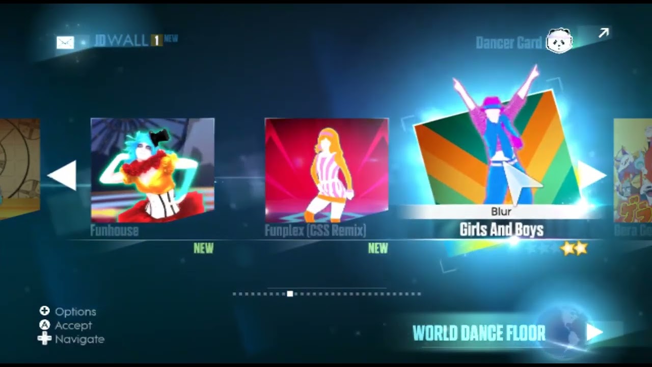Just Dance Galaxy - Menu