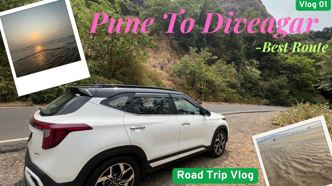 Pune to Diveagar RoadTrip by Car vlogl Weekend Getaway near Pune & Mumbai l Best Route for Diveagar
