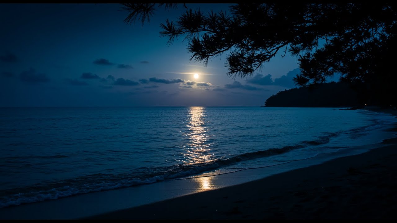 Tropical Night Ambience 🌴 Soothing Ocean Waves ASMR on Enggano Island