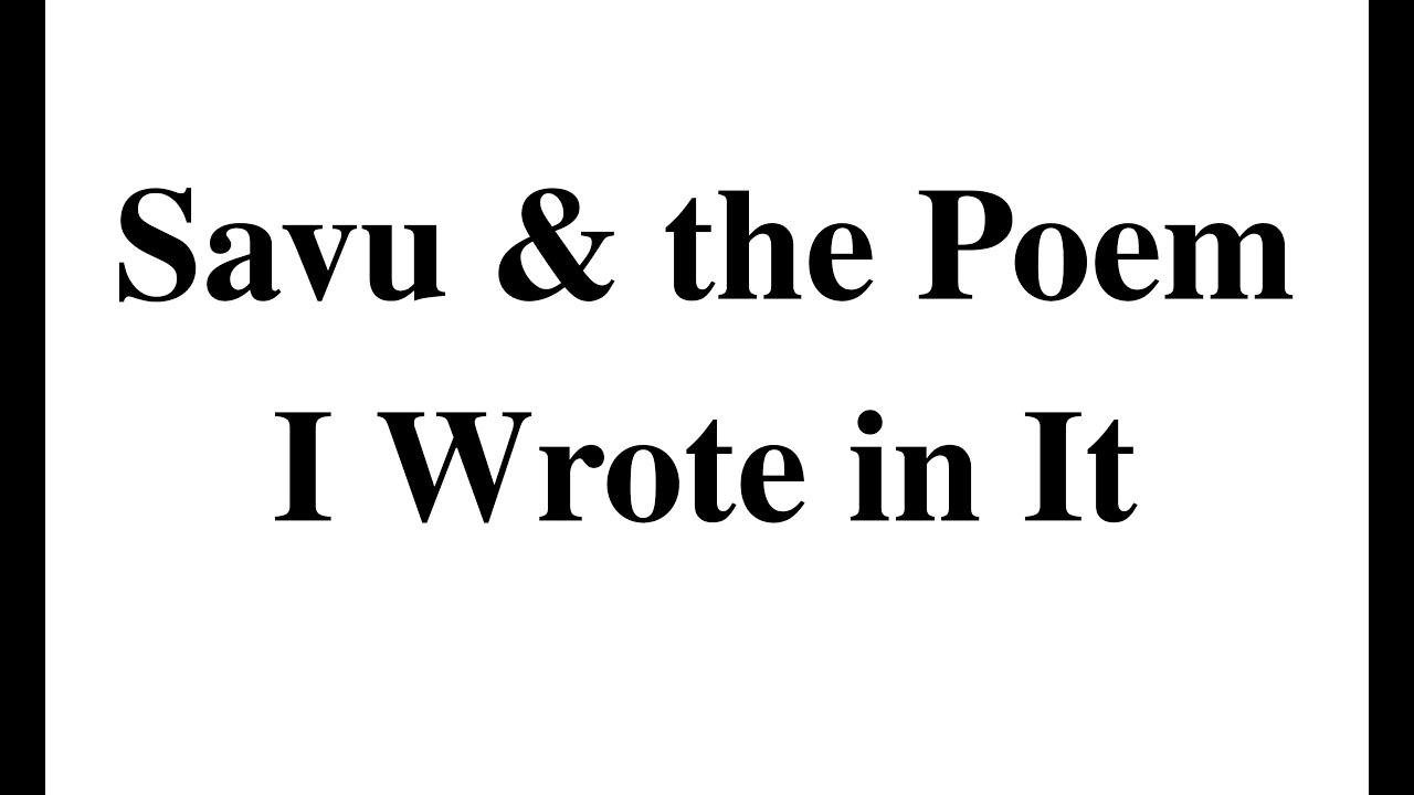 Savu - A Conlang & Medium for a Poem