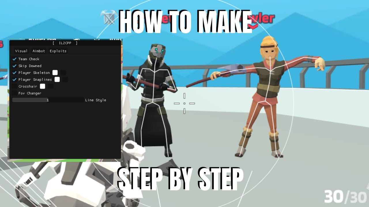 IL2CPP ImGui Menu Tutorial 2 | 1v1.LOL, Skeleton & Snapline ESP!