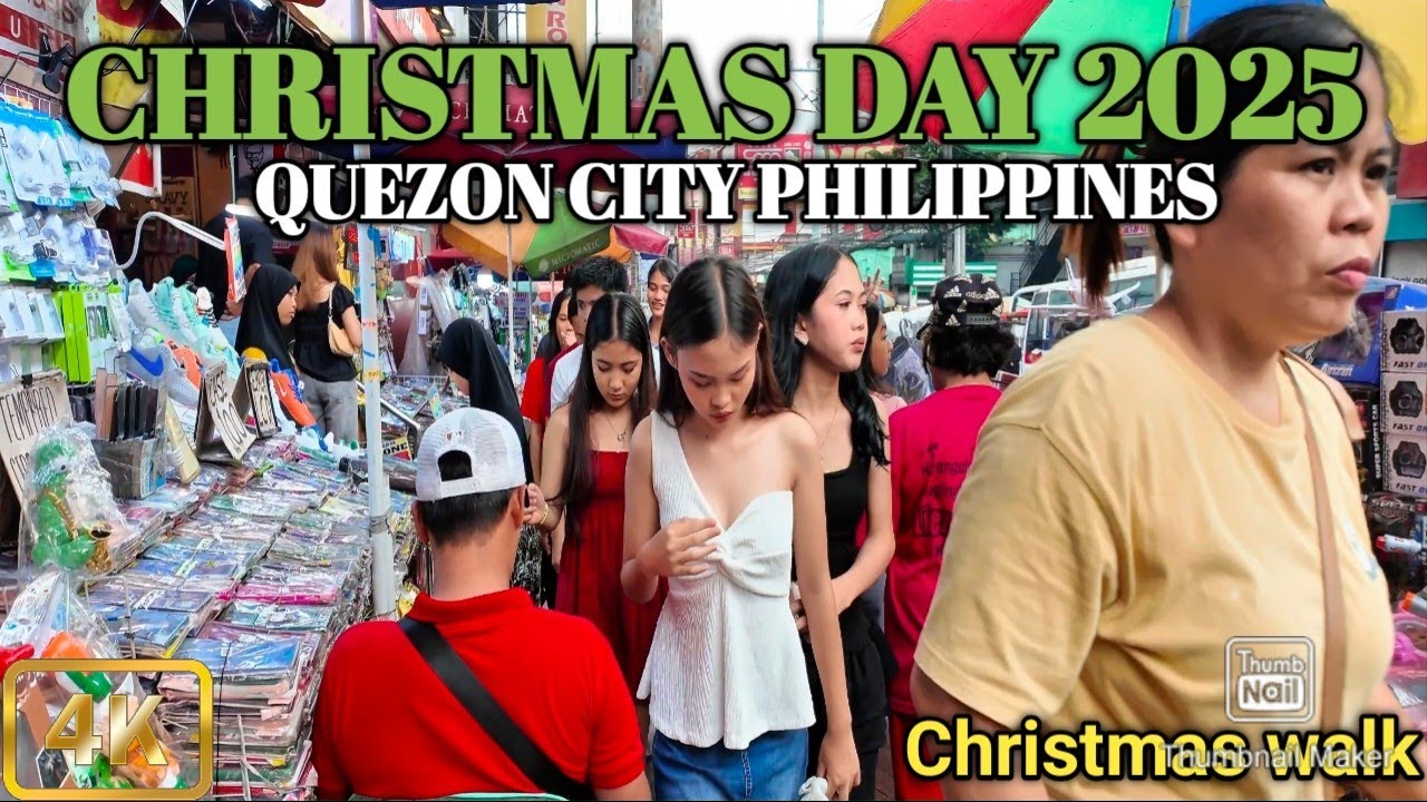 Christmas Day Walk in Novaliches Proper Quezon City Philippines [4K]