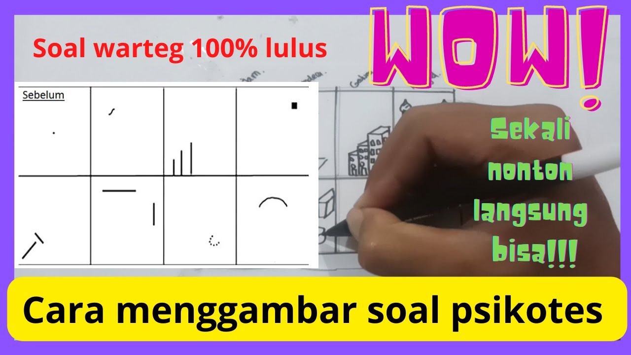 Cara menggambar test Warteg 100% lulus!!! test pisikotes