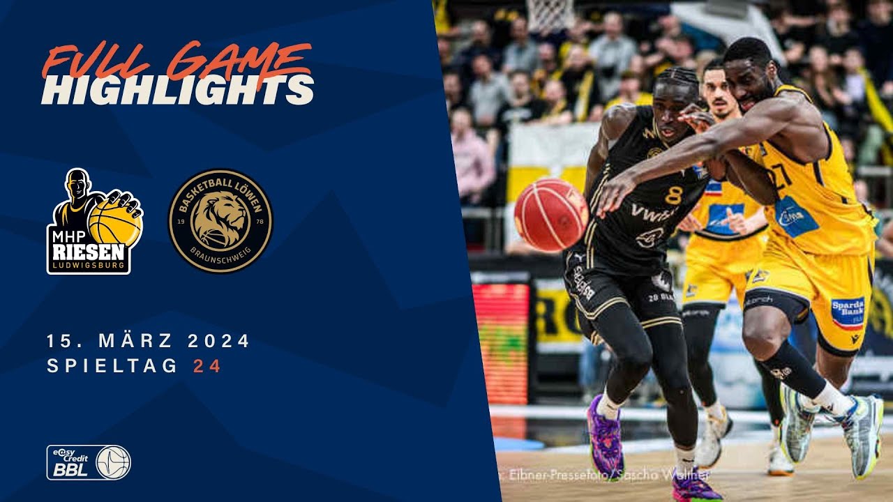 MHP RIESEN Ludwigsburg vs. Basketball Löwen Braunschweig - Game Highlights