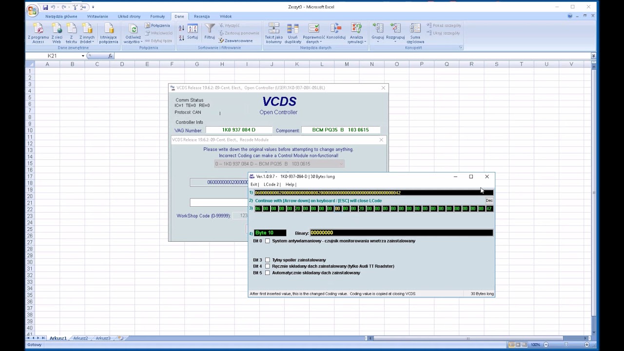 VCDS dla zaawansowanych - przywracanie kodowań/debugging, Bajt 18