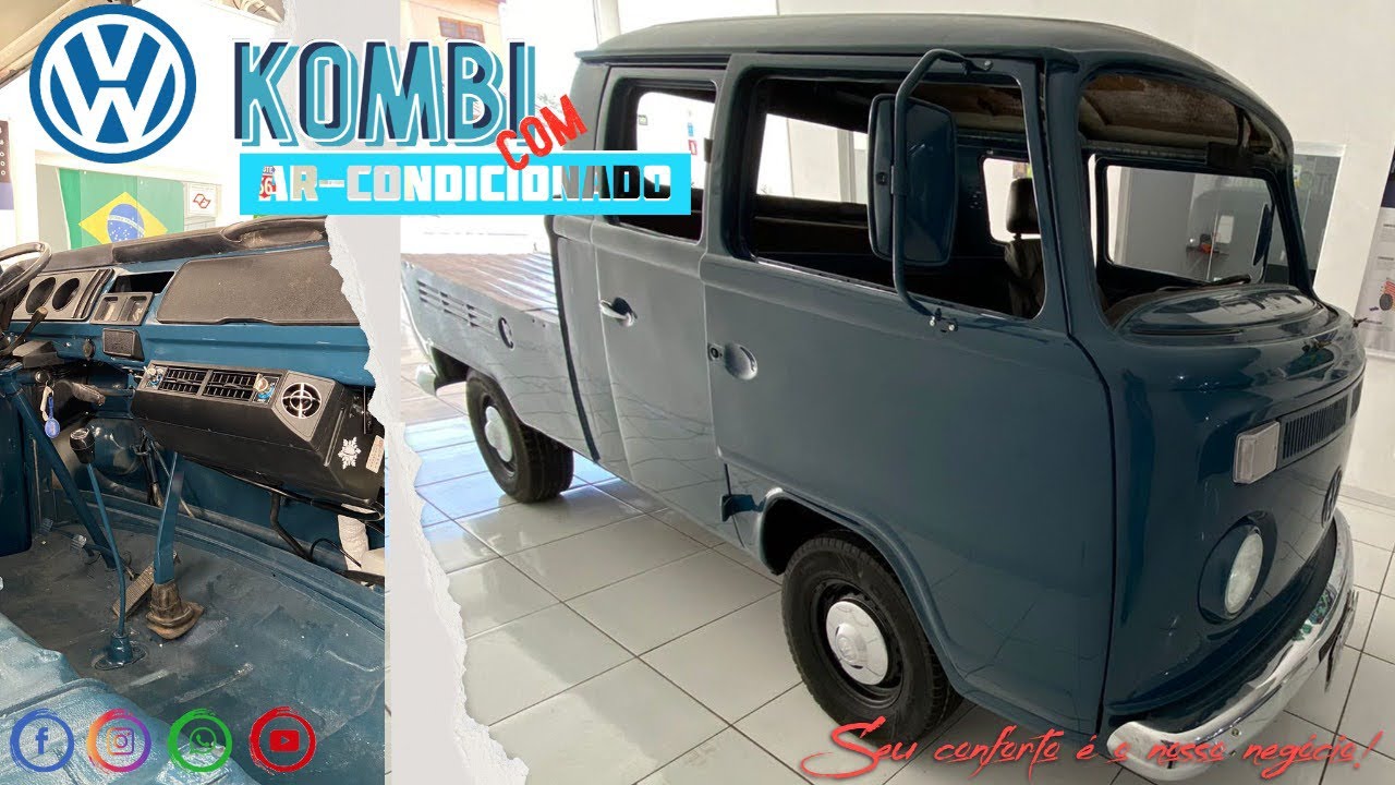 Volkswagen Kombi cabine dupla, recebendo kit ar-condicionado