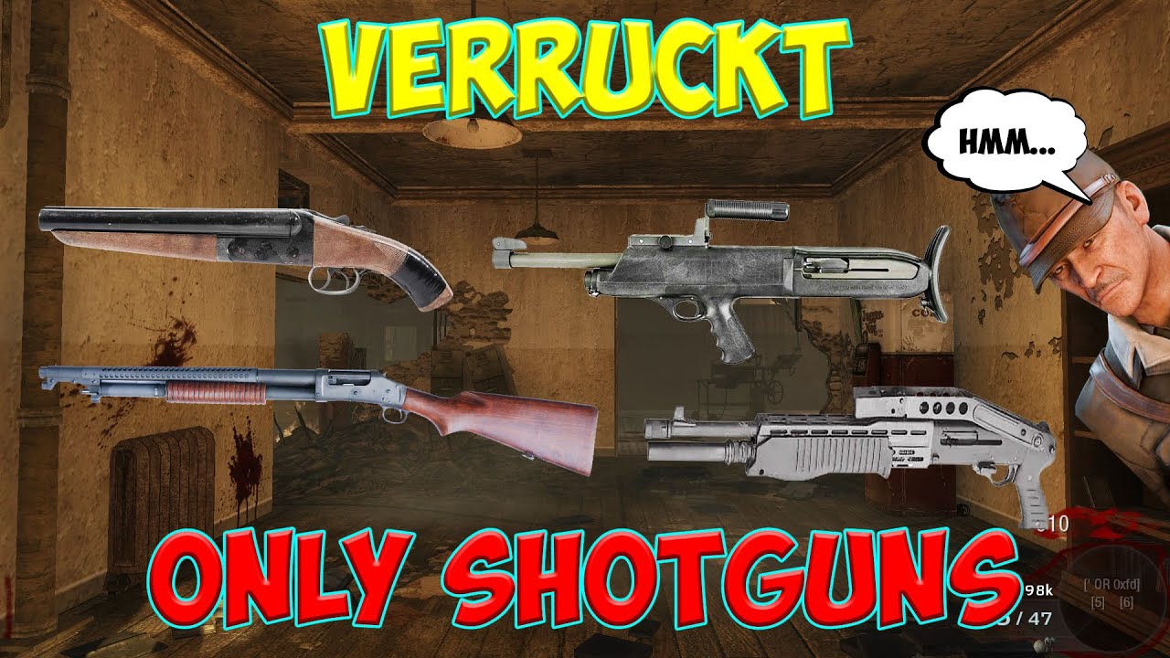 Call Of Duty Black Ops Zombies. Verruckt. Only Shotguns. Solo Gameplay