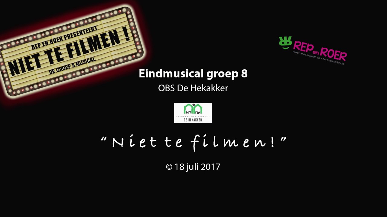 Eindmusical 2016-2017, groep 8 OBS De Hekakker: 