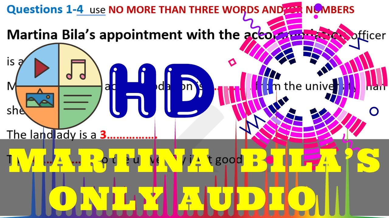 Martina Bila’s appointment with the accommodation officer  (New Format ) IELTS Listening