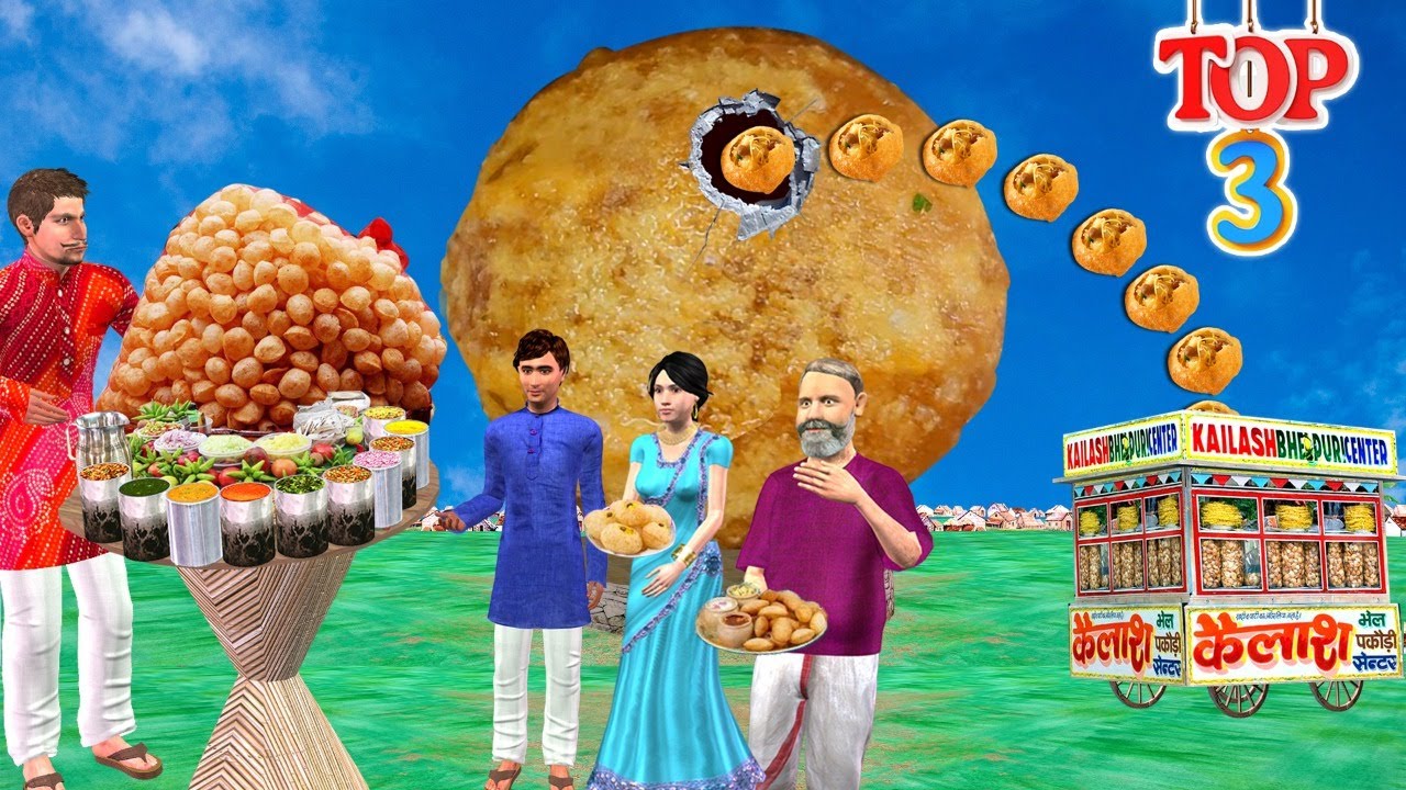 Golgappa Street Food Comedy Videos Collection Pani Puri Hindi Stories Kahaniya Bedtime Moral Stories