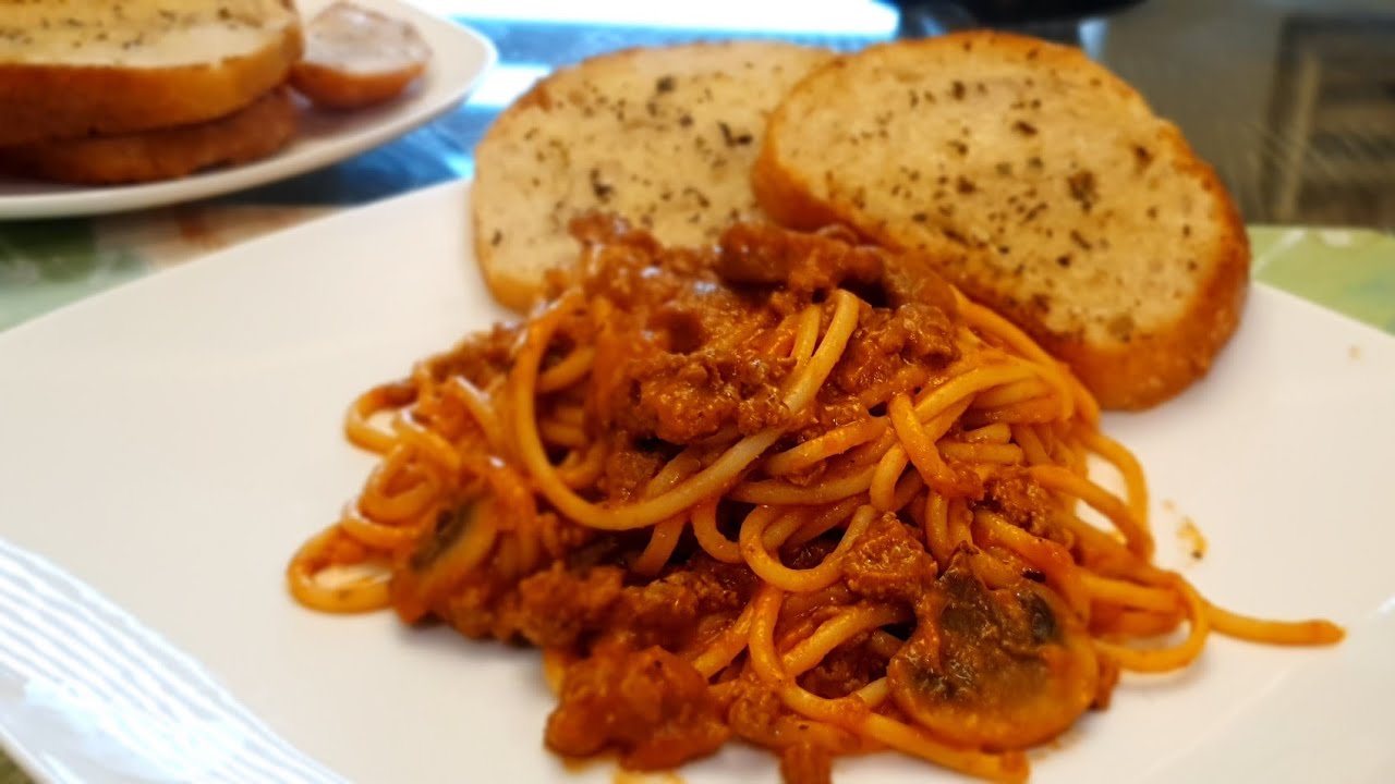 SPAGHETTI Con Carne y Champiñones, pruebalo!   video #118