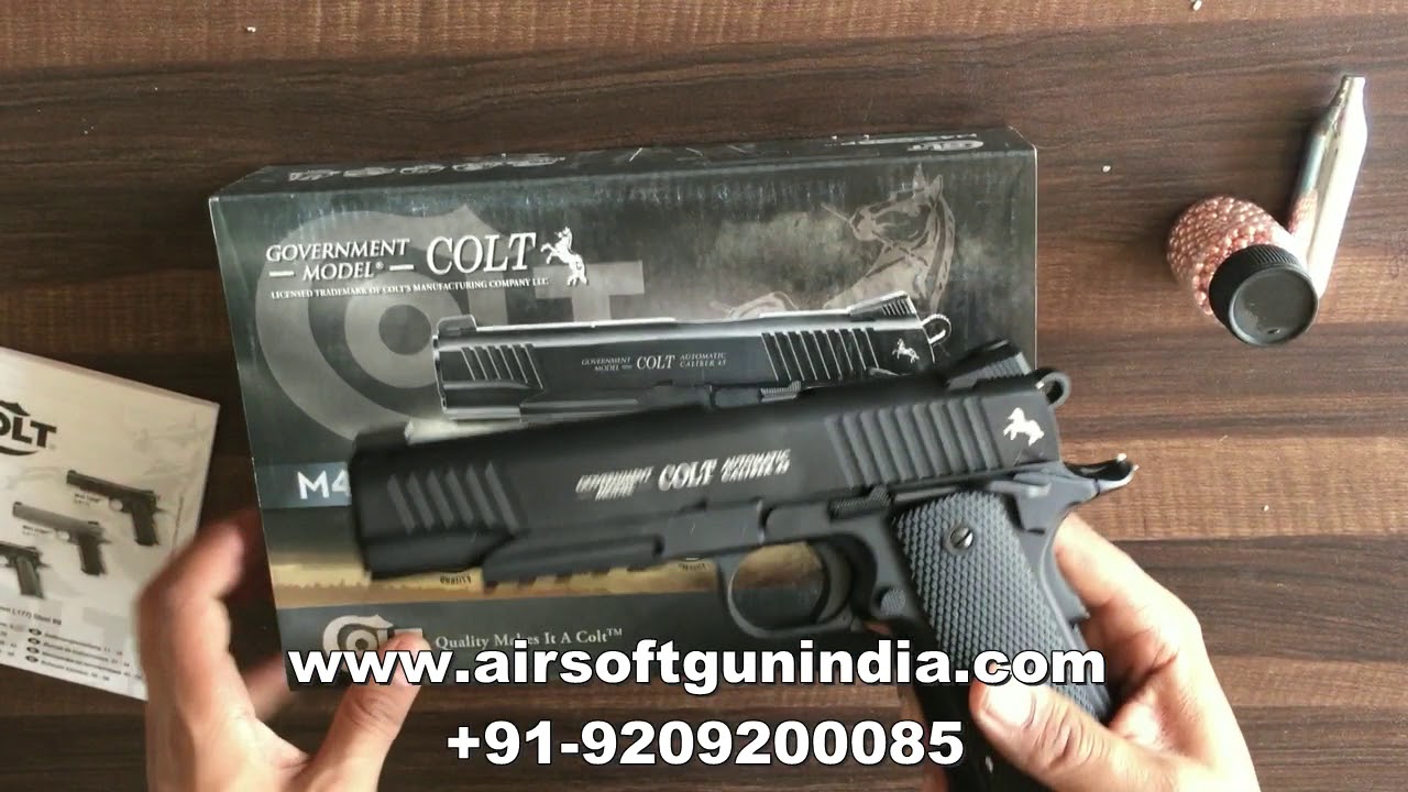 Colt M45 CQBP CO2 AIR Pistol IN INDIA | AIRSOFT GUN INDIA
