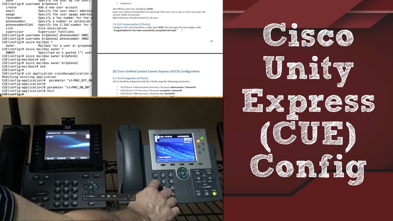 CCIE Collaboration - Configuring Cisco Unity Express (CUE)