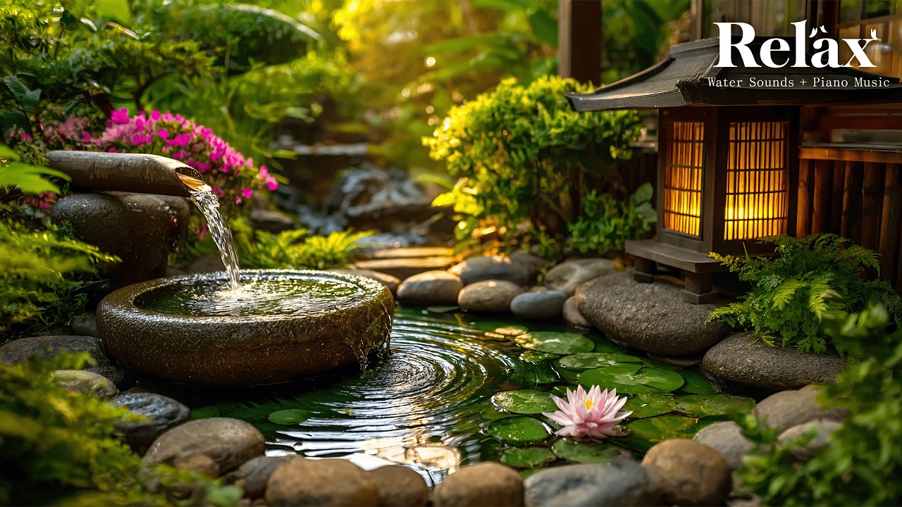 Relaxing Sleep Music + Bamboo Water 🌿 Deep Healing to Release Stress, Worry & Emotional Fatigue