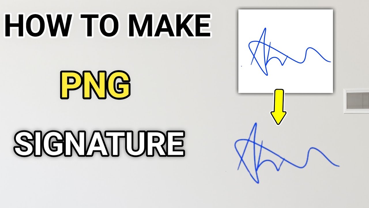 How to Make PNG Signature in Phone | Digital Signature | Transparent Signature 