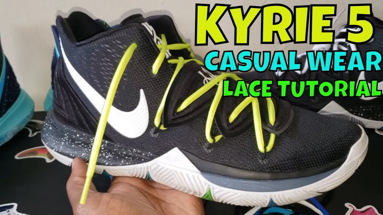 NIKE KYRIE 5 LACE TUTORIAL FOR CASUAL WEAR + LACE SWAP