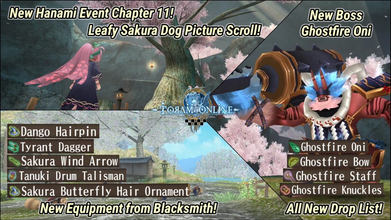 Toram Online - New Hanami Event Chapter 11 & Boss Ghostfire Oni! | Awesome Maps & All New Drop List!