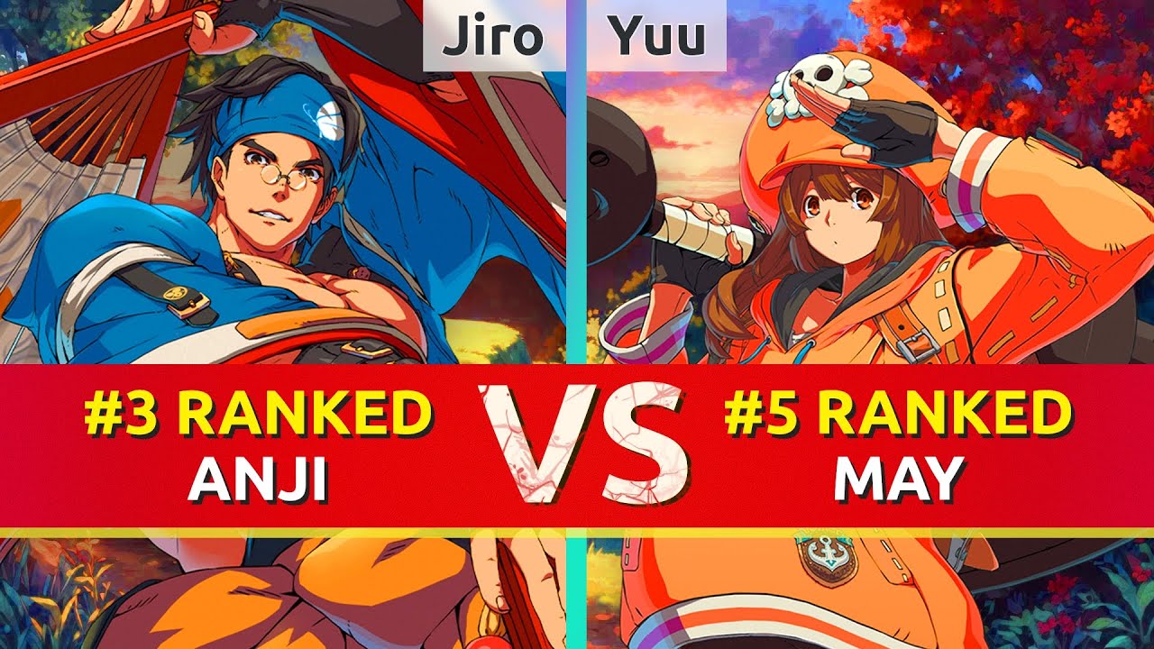 GGST ▰ Jiro (#3 Ranked Anji) vs Yuu (#5 Ranked May). High Level Gameplay