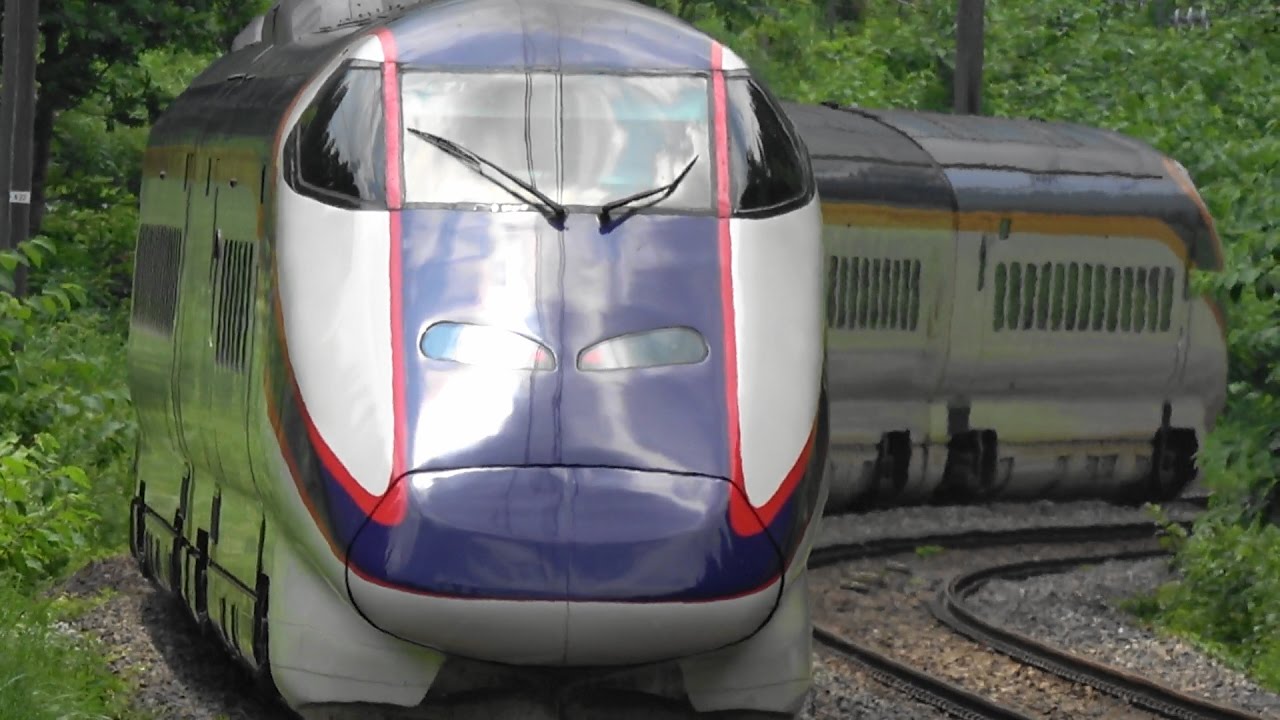 山形新幹線 E3系 つばさ 板谷駅 2016夏 Yamagata Shinkansen & Itaya station in the summer