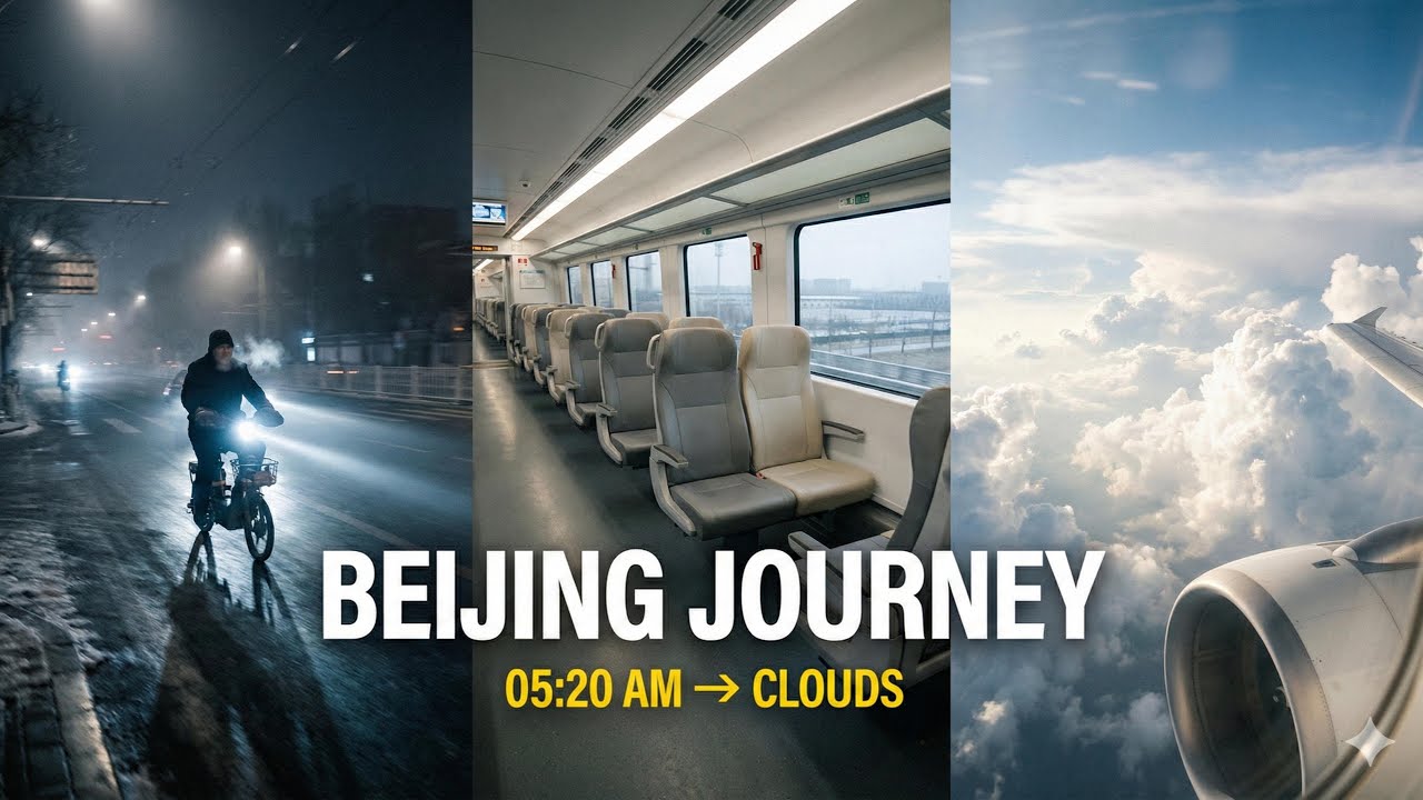 北京 05:20 AM｜數字遊民的冬日飛行日記 Beijing 05:20 AM | A Digital Nomad's Winter Flight Vlog