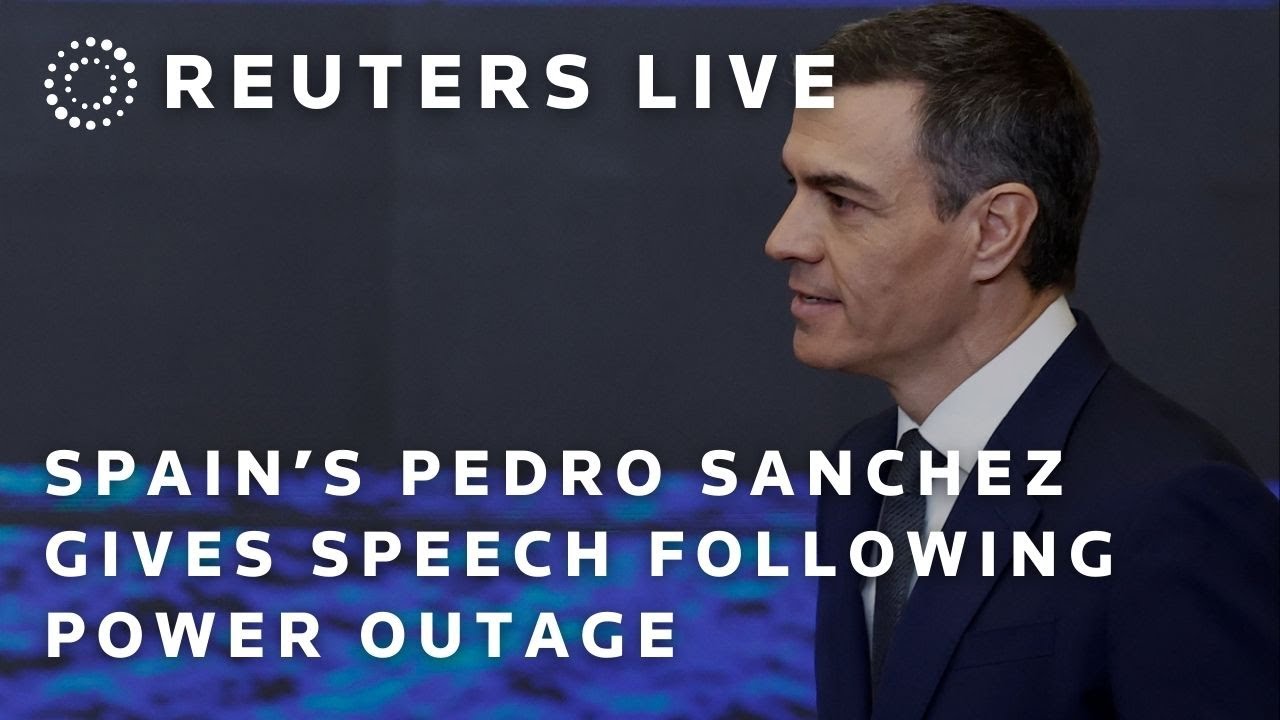LIVE: Spain&rsquo;s Pedro Sanchez gives speech following power outage
