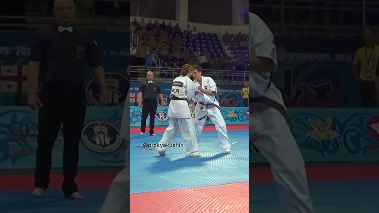 -55 Zsofia Szabo (HUN, aka) - Alyona Veresnyak (UKR) European Shinkyokushin Karate Championship 2016