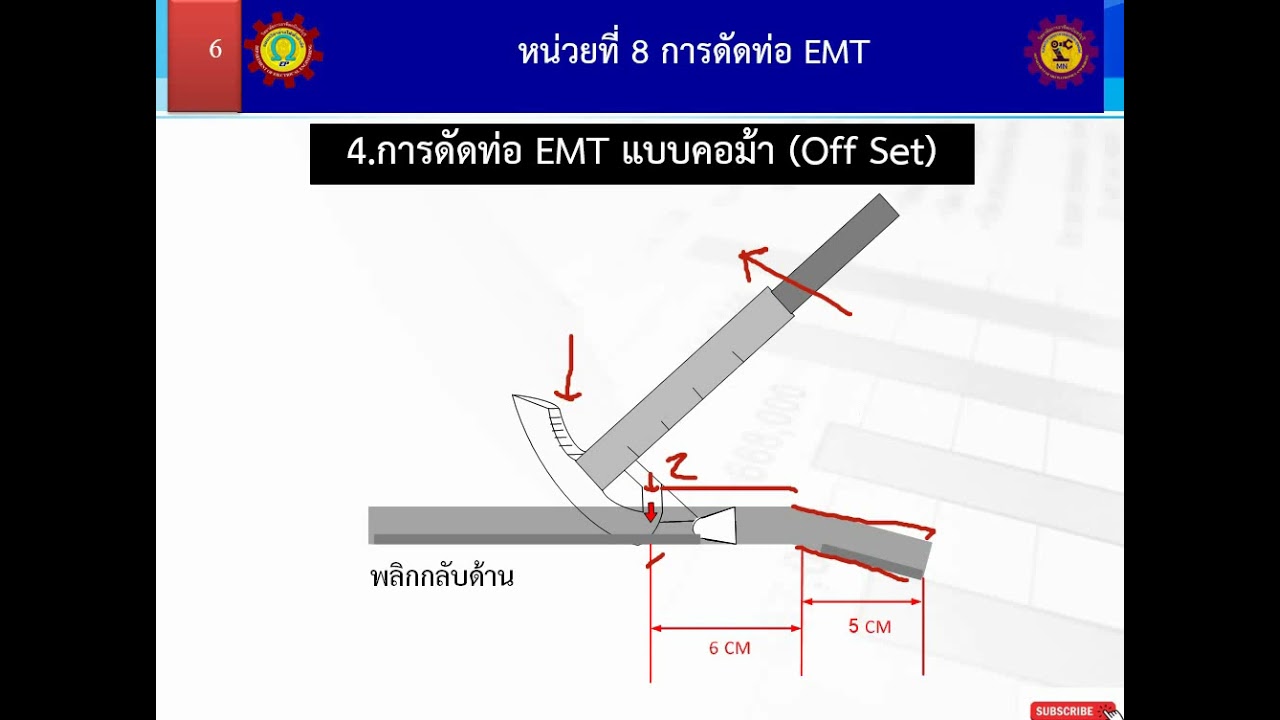 การติดตั้งไฟฟ้า การดัดท่อ EMT เเบบคอม้า เเละ 90 องศา สอน นักศึกษา วก.กบินทร์บุรี