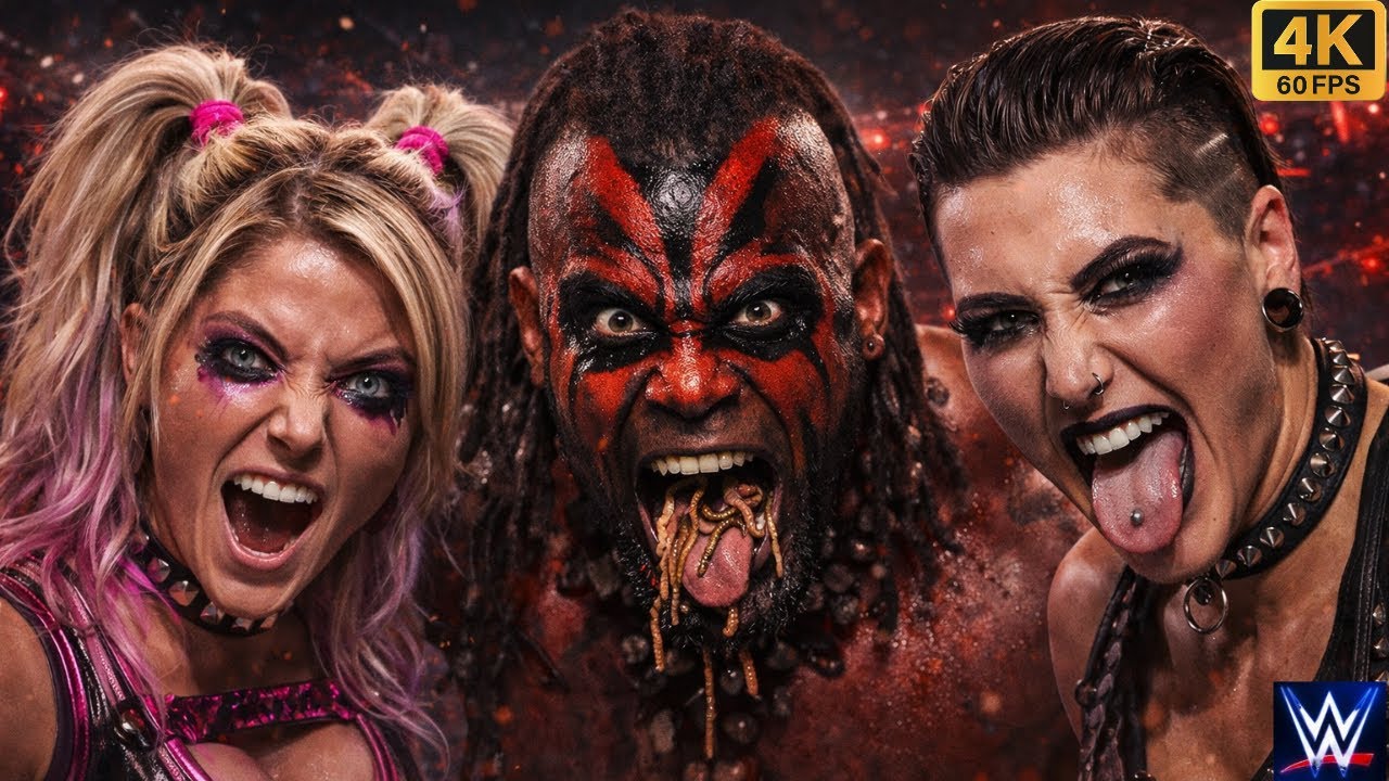 Full Match - Boogeyman Vs Alexa Bliss Vs Rhea Ripley #wwe2k24 #wwe #wwe2k25 #games #shorts #gaming