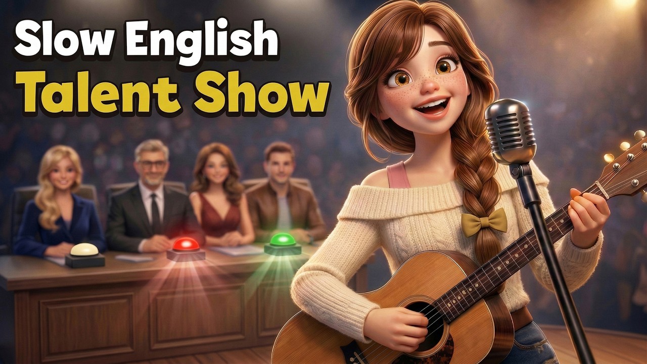 🎸 Brave Enough to Sing in a Talent Show | Slow & Easy English (A2)