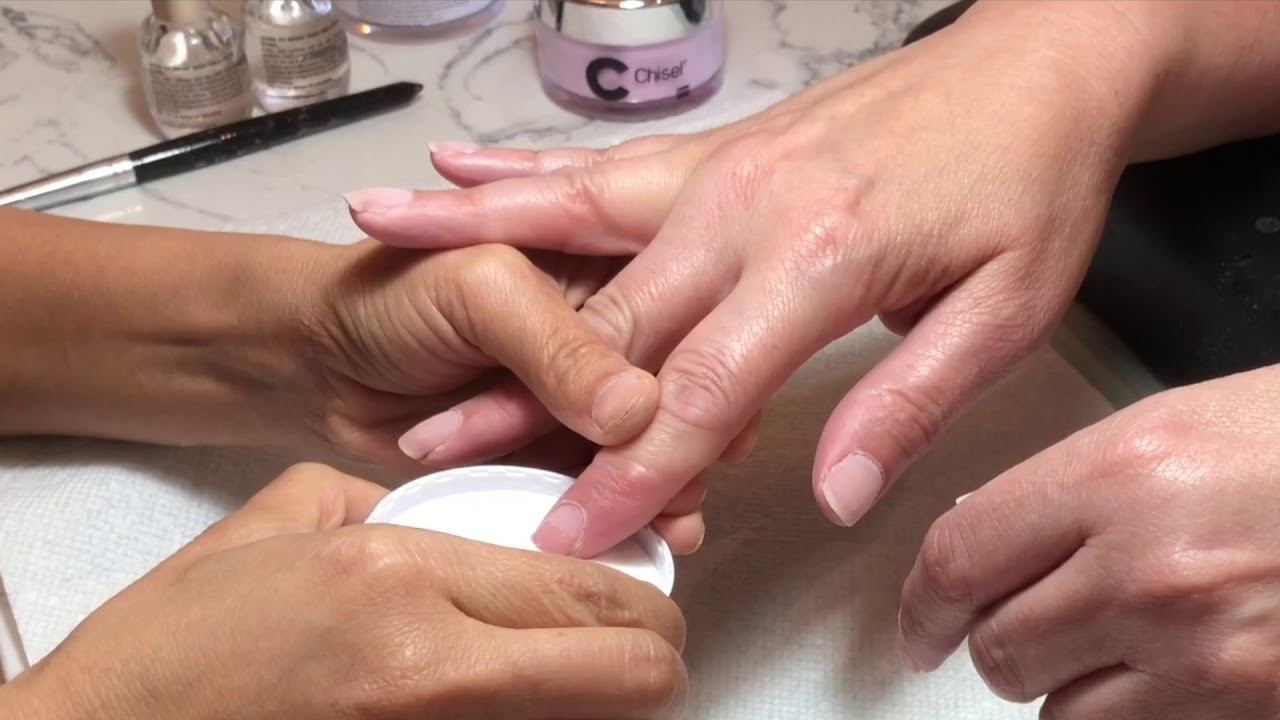 Cách Làm Bột Nhúng Trắng Hồng Trên Móng Thiệt NHANH ĐẸP NÉT- Pink And White Dipping On Real Nails