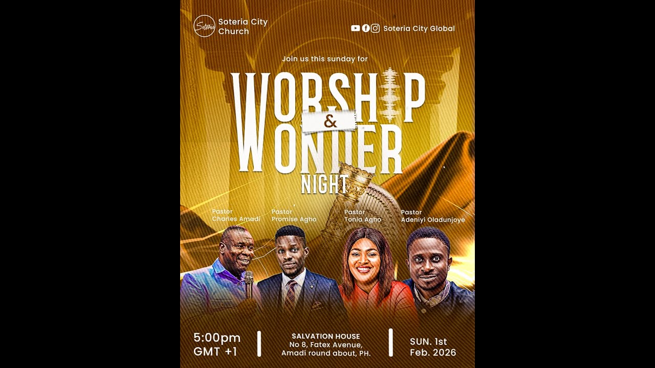 WORSHIP AND WONDER NIGHT || 01-02-2026 || SOTERIA CITY CHURCH || PASTOR PROMISE AGHO