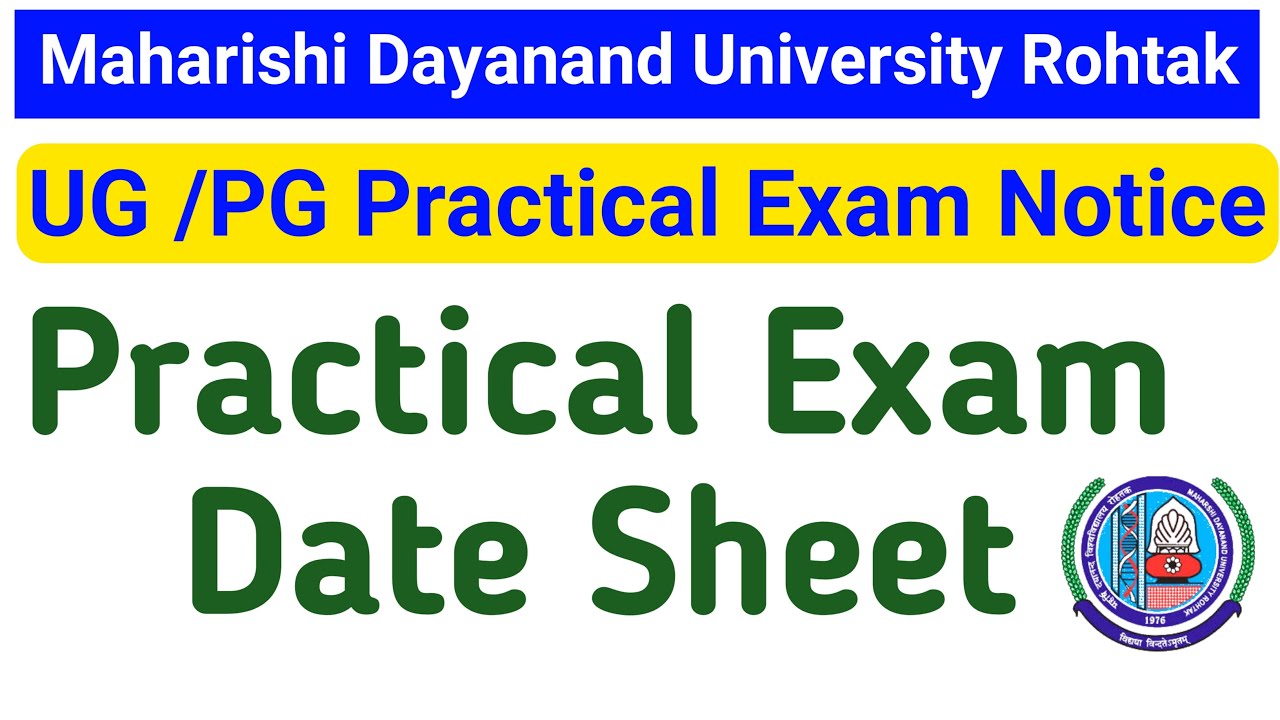 Mdu Practical Exam Date 2022 | MDU Practical exam date sheet || mdu UG/PG practical exam date sheet