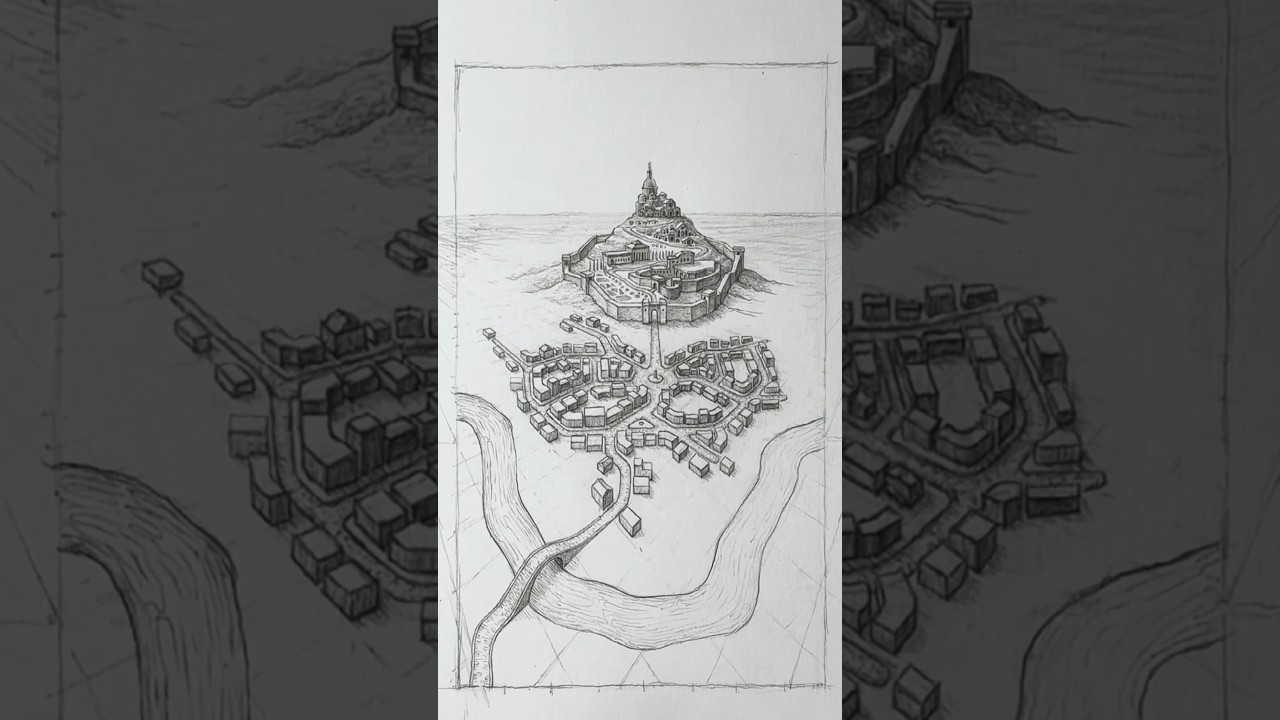 This Is How A City Looks In Perspective! #drawing #foryou #shorts