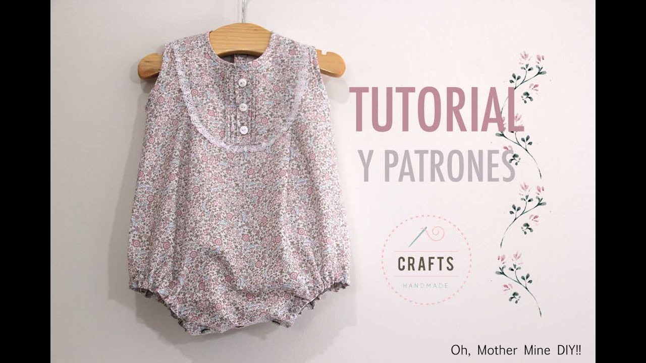 DIY Cómo hacer pelele para bebés (patrones gratis incluidos)