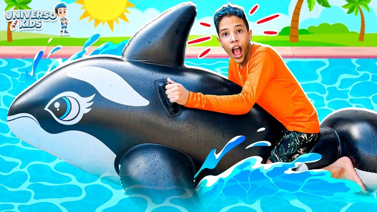 Henrique em uma Aventura engraçada para Crianças na Piscina - Universo Kids