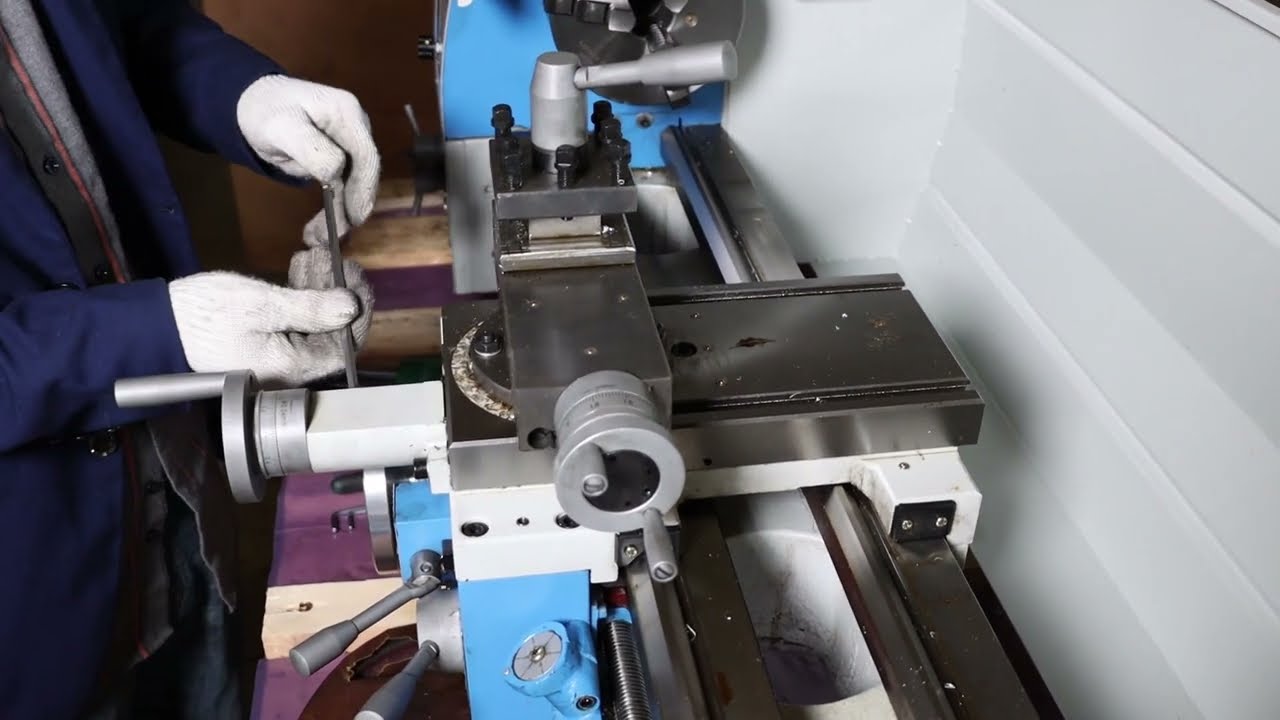 WEISS LATHE WBL290F SCREW NUT OF CROSS SLIDE disassembly, lubrication and installation