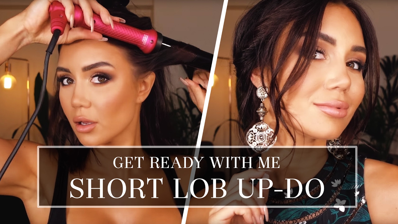 SHORT HAIR TUTORIAL - MESSY SHORT HAIR UP-DO FOR A LOB HAIRSTYLE | Pia Muehlenbeck
