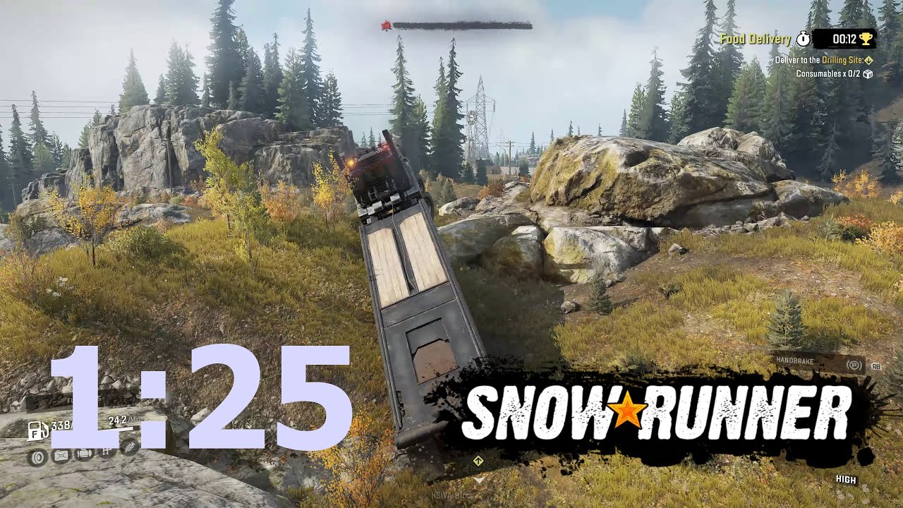 [Former WR] SnowRunner Speedrun - Food Delivery - 1:25