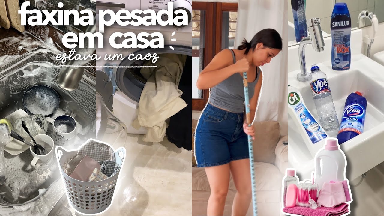 FAXINA PESADA EM TODA A CASA| estava um caos