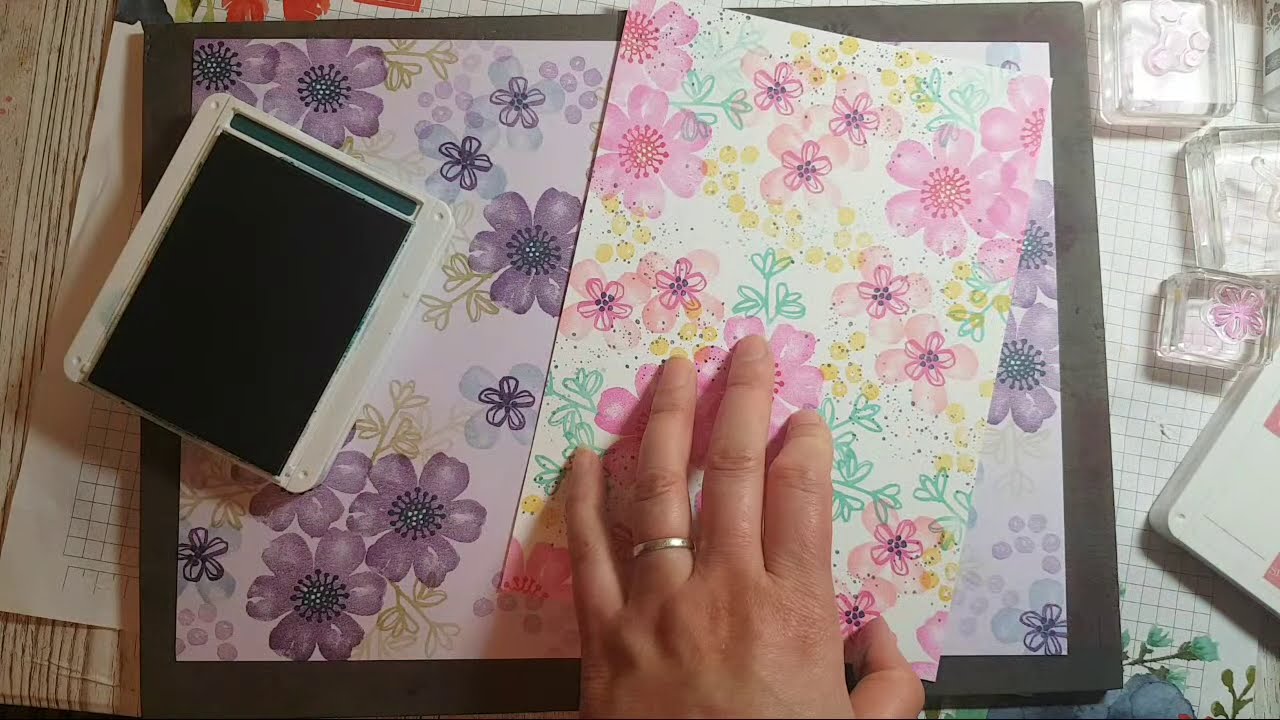3 DIFFERENT BACKGROUNDS stamped with PRETTY PERENNIALS #stampinup #onesheetwonder #artfulstampin