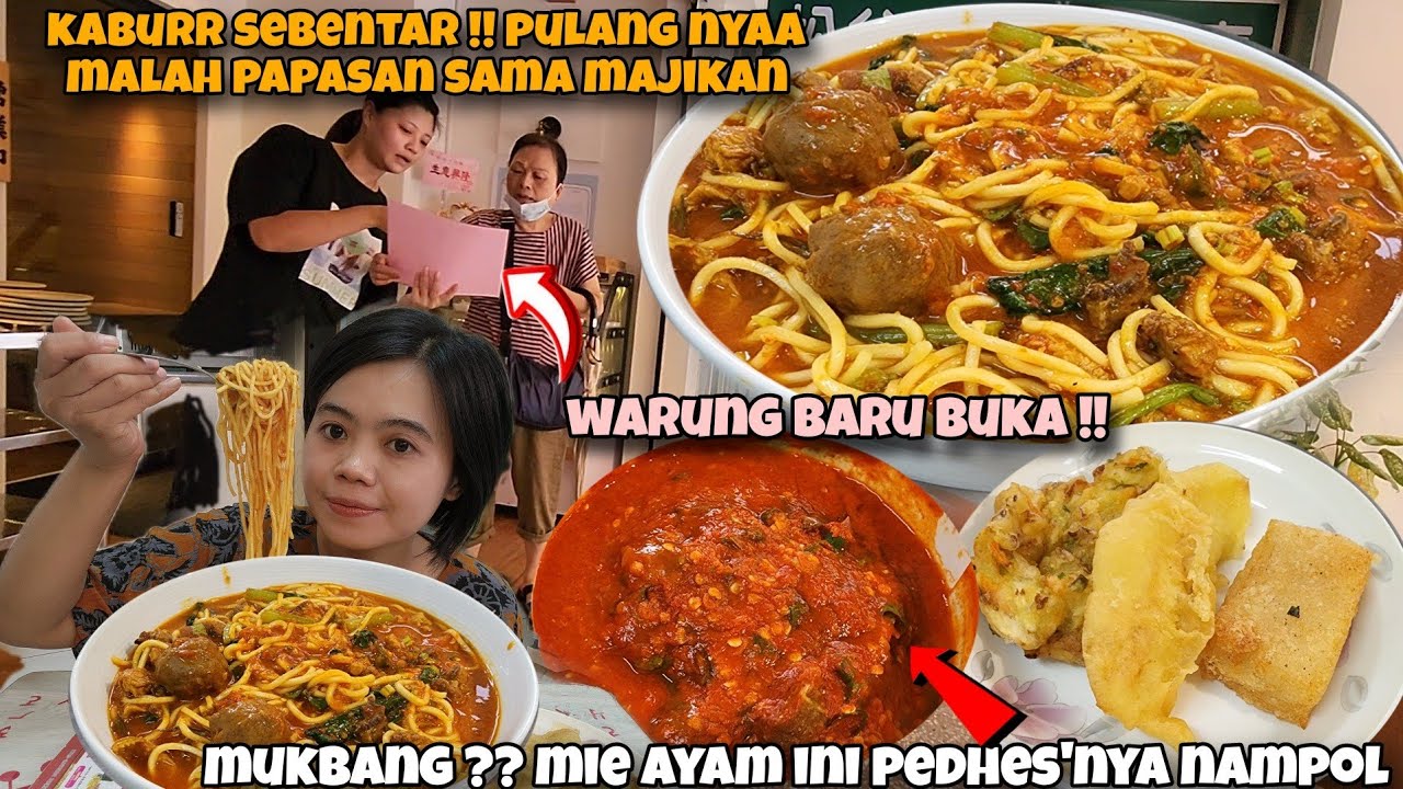 MUKBANG ⁉️ MIE AYAM PEDHAS'NYA NAMPOL NIATNYA KABUR SEBENTAR EHH PULANG MALAH PAPASAN SAMA NYONYA