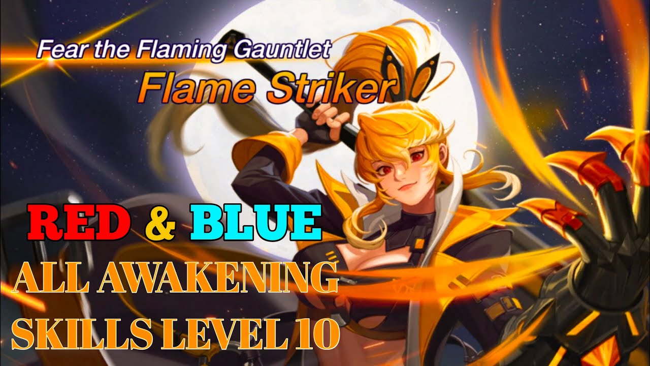 Flame Striker All Awakening Skills(Level 10) Red & Blue Kritika: The White Knights